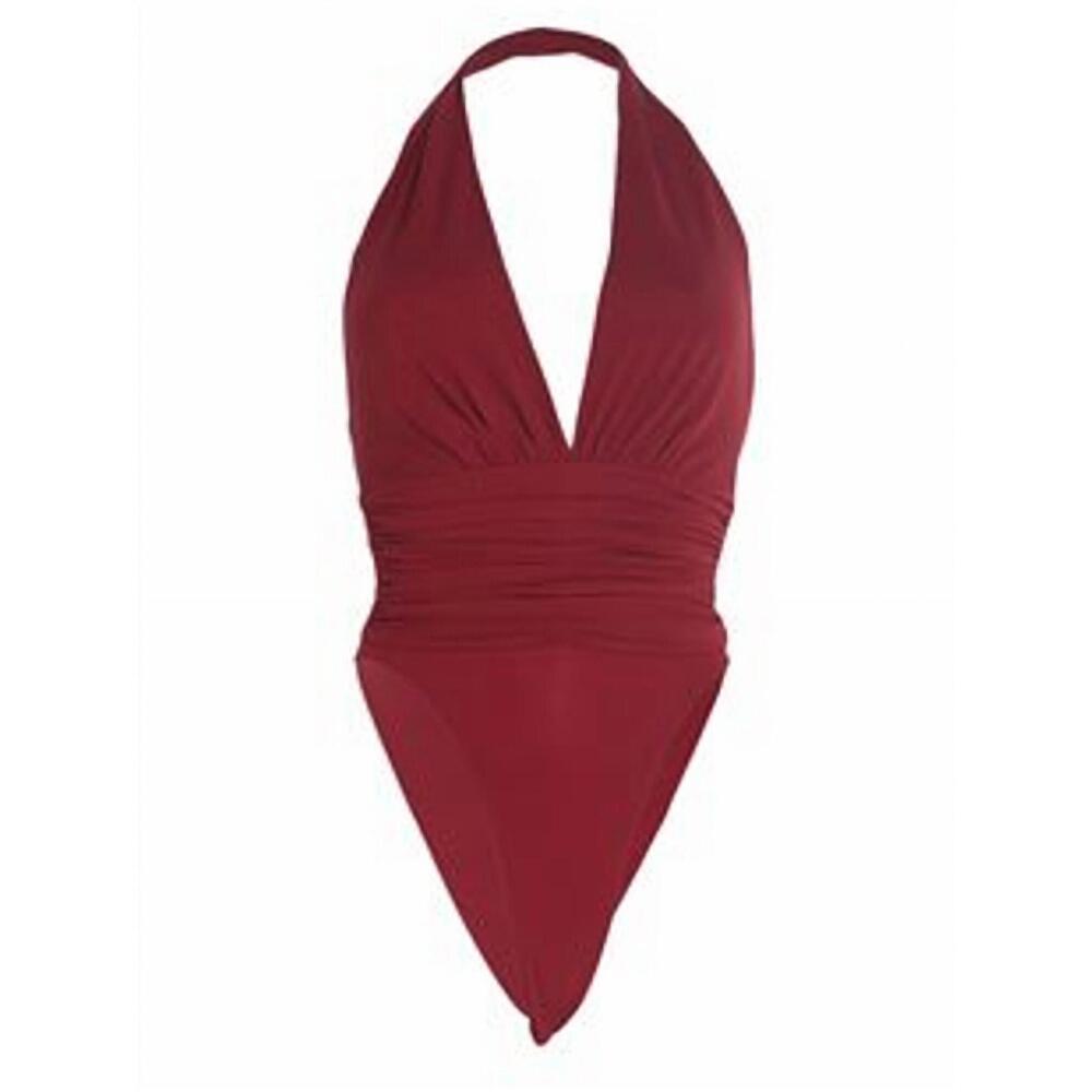 NEW ALEXANDRE VAUTHIER women's bodysuit in burgundy